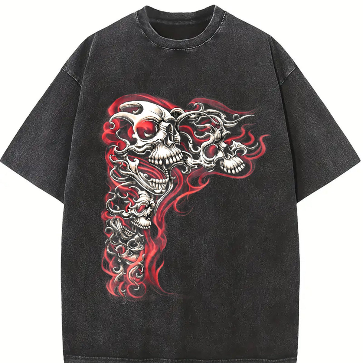 Y2K Gothic Punk Flaming Skulls Biker Grunge Affliction product image 2