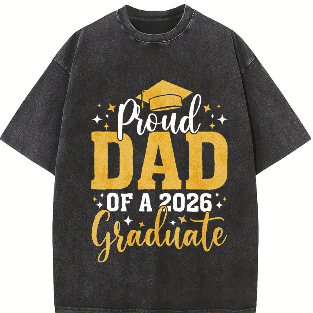 Dad Senior 2026 Proud Of A Class Of Graduate Vintage Washed product image 2