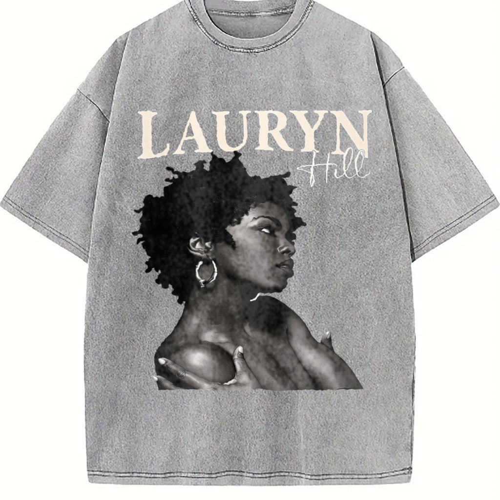 Lauryn Hill Portrait Vintage Washed T-Shirt product image 5