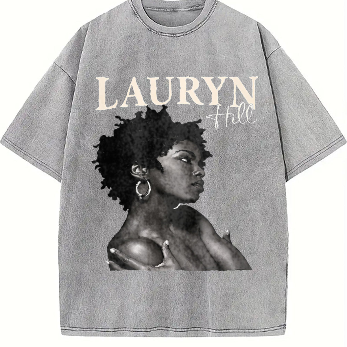 Lauryn Hill Portrait Vintage Washed T-Shirt product image 5