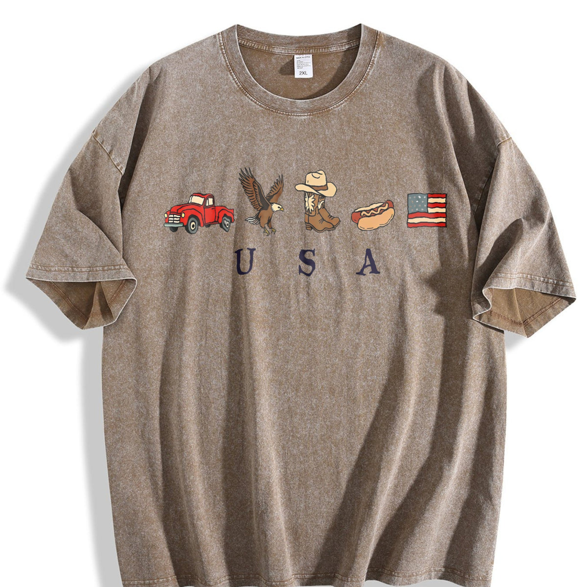 Classic USA Truck Eagle Cowboy Boot Hot Dog Vintage Washed product image 3