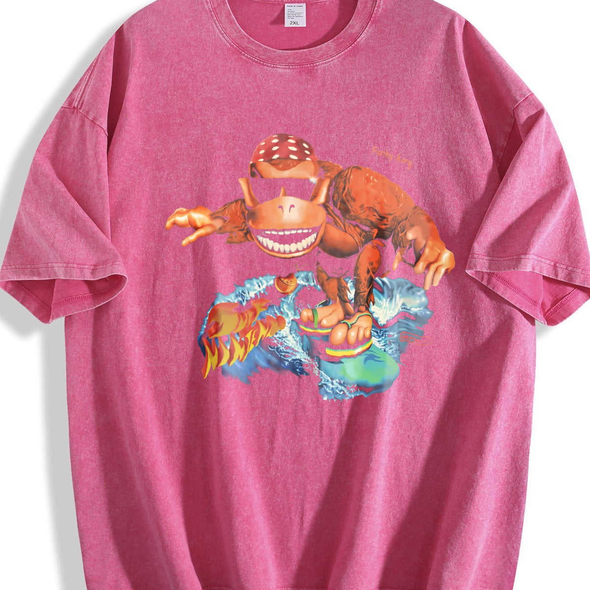 Funky Kong Surf Vintage Washed T-Shirt product image 7