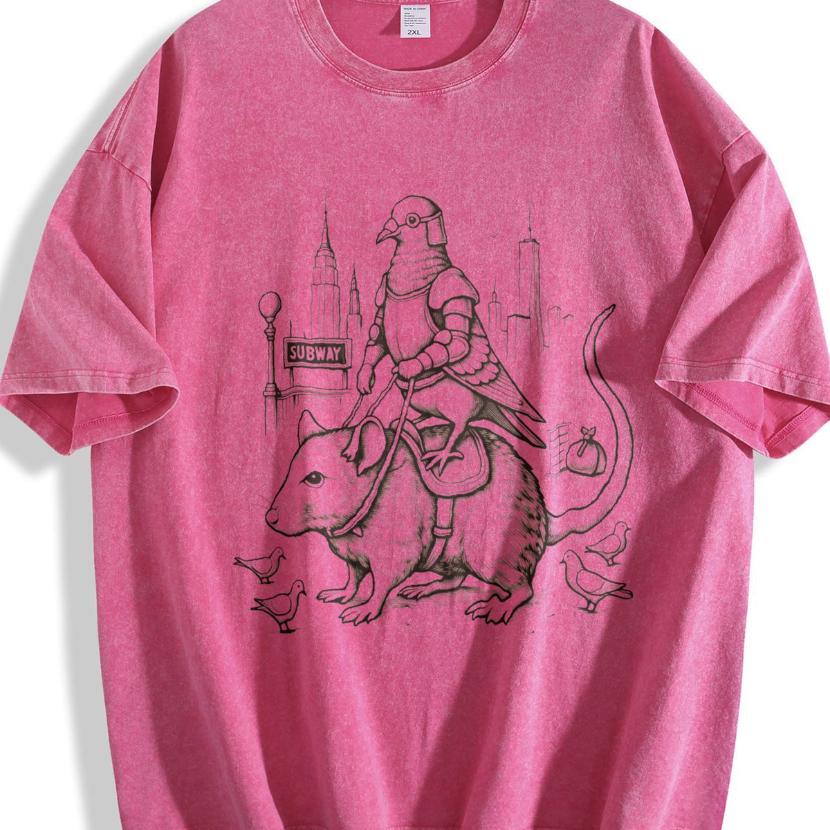 Pigeon Knight Rat Mount : NYC Rider Vintage Washed T-Shirt product image 7