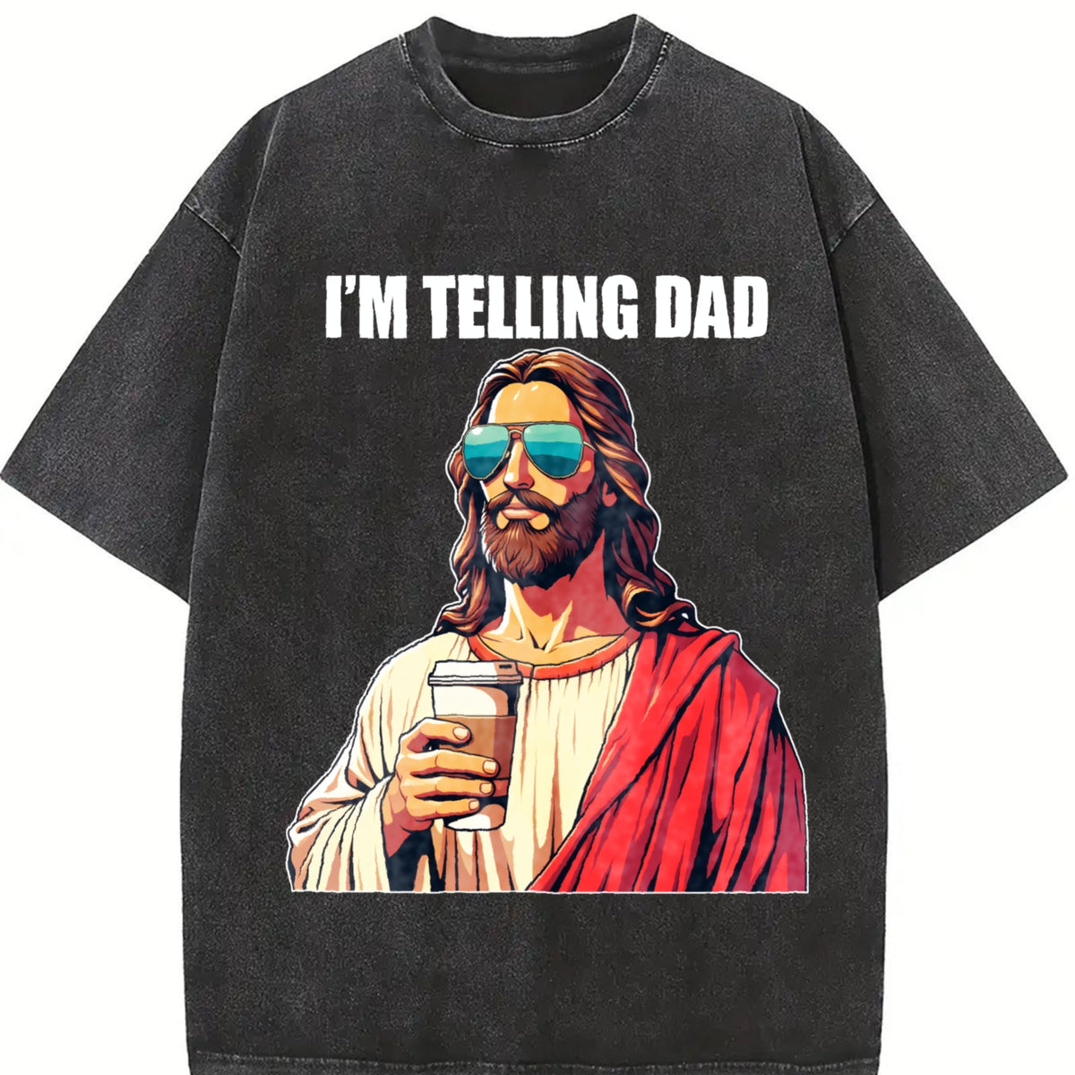 American Spirit I'm Telling Dad Jesus Lovers Vintage Washed product image 2