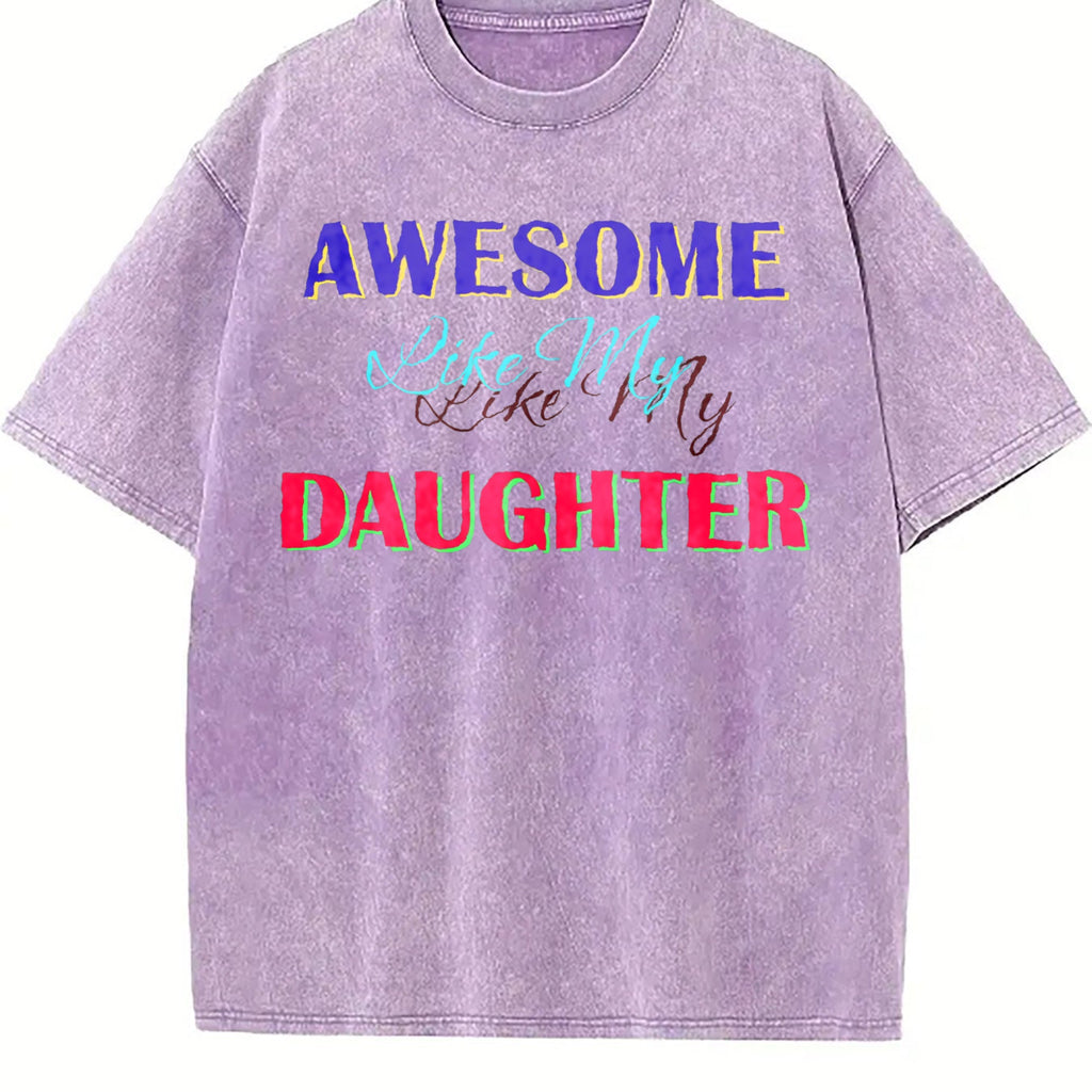 Awesome Like My Daughter Vintage Washed T-Shirt product image 6