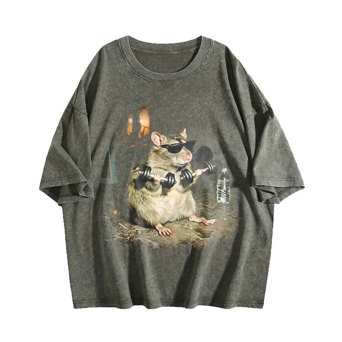 Cool Raccoon with Sunglasses Vintage Washed T-Shirt product image 4