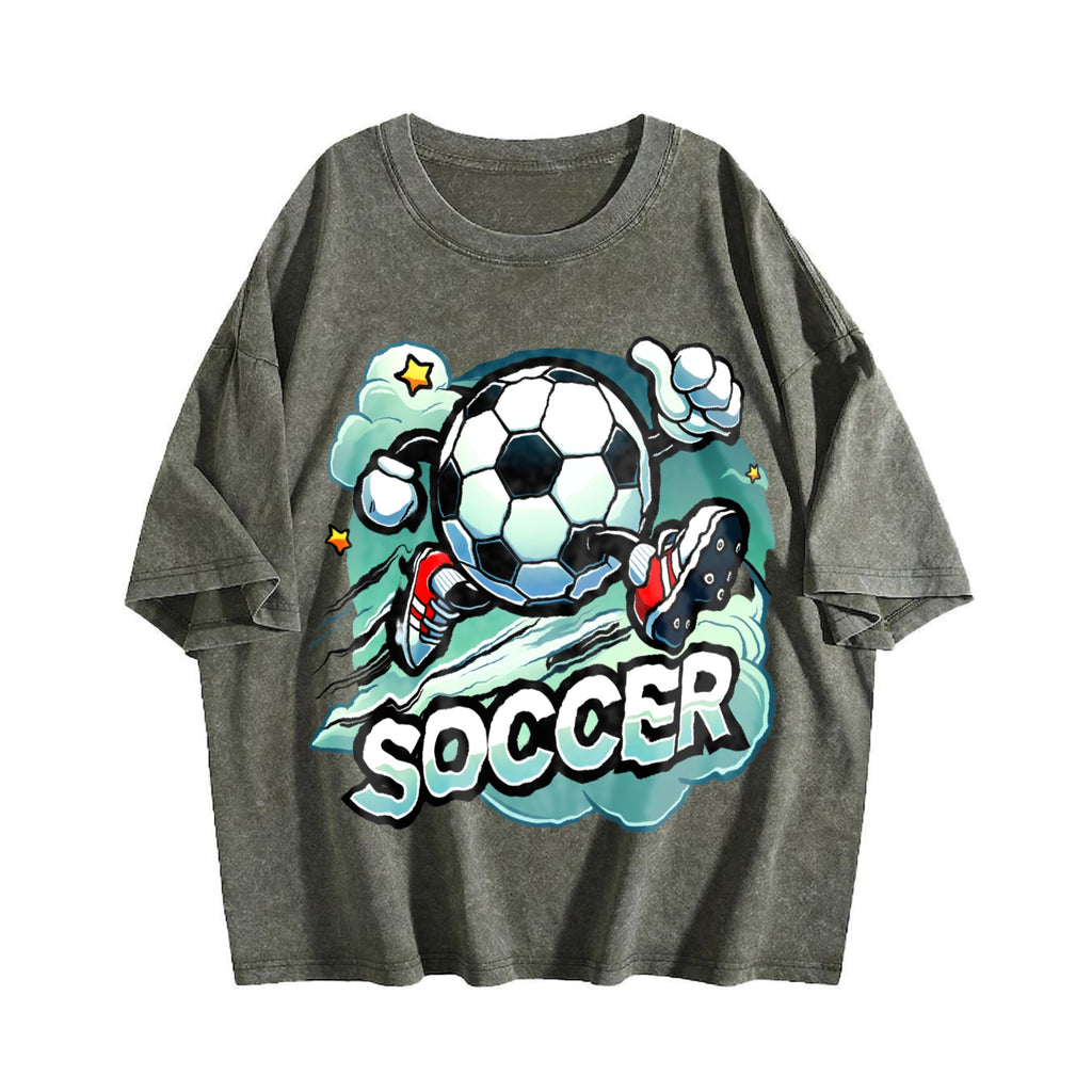 Global Soccer Fan Vintage Washed T-Shirt product image 4