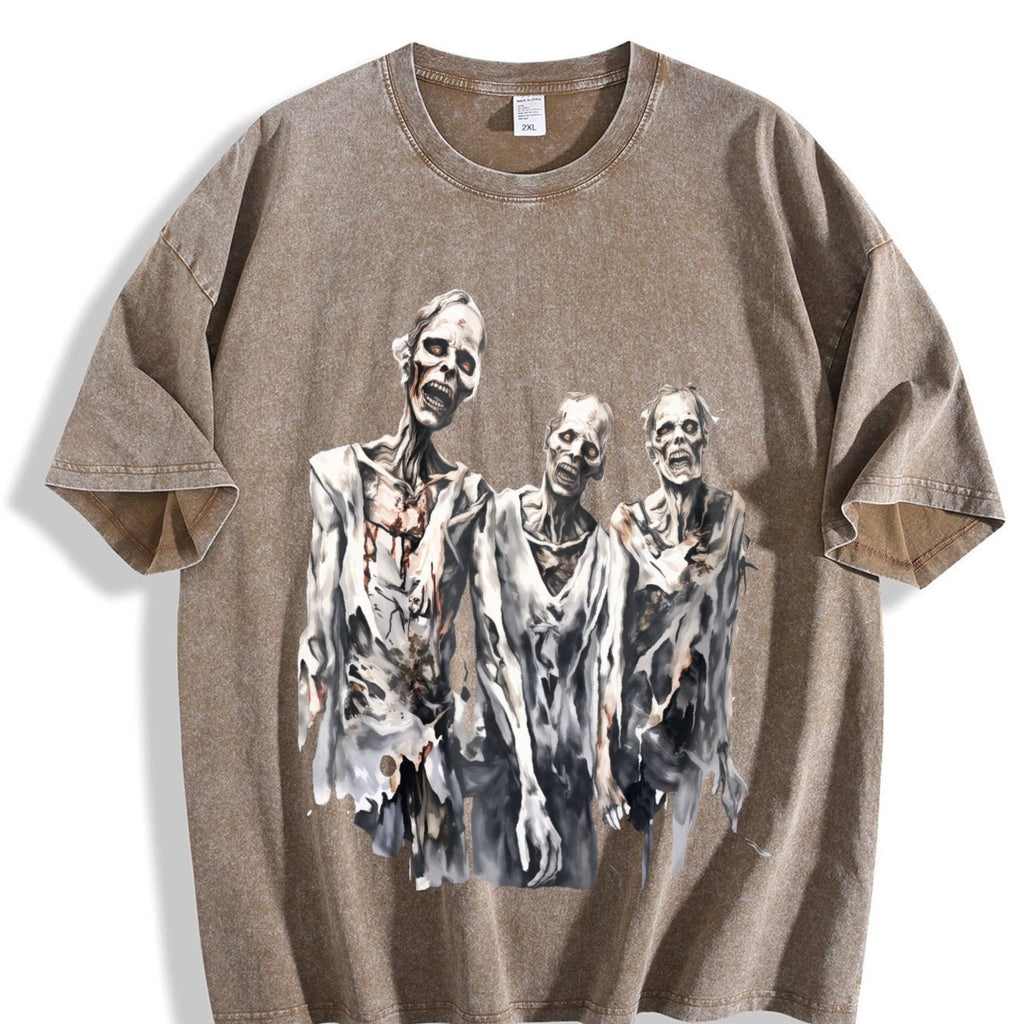 Creepy Zombies 90s Vintage Washed T-Shirt product image 3