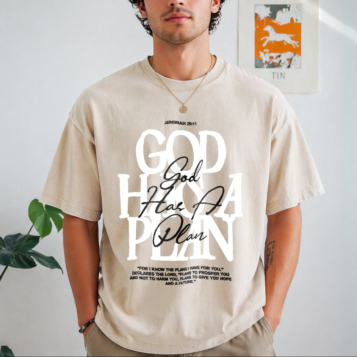 Christian - God Has A Plan Jeremiah 29:11 Vintage Washed product image 8