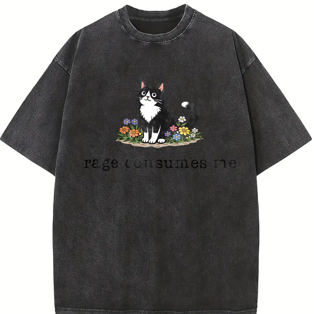 Funny Cat Meme Vintage Washed T-Shirt product image 2