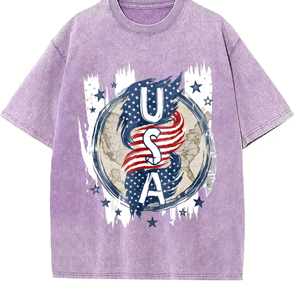 Explorer Statement With Vertical USA Flag And Grunge product image 6