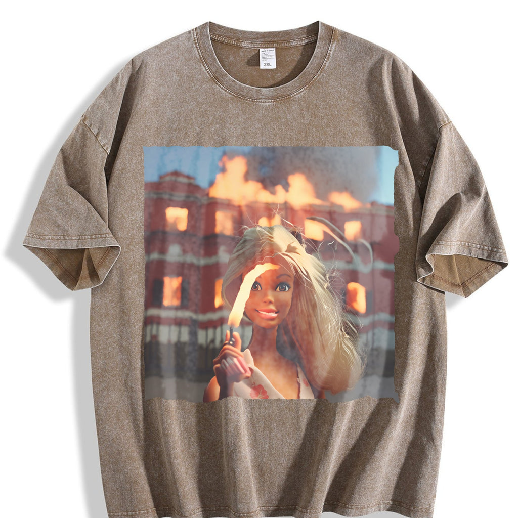 Doll and Burning House Vintage Washed T-Shirt product image 3