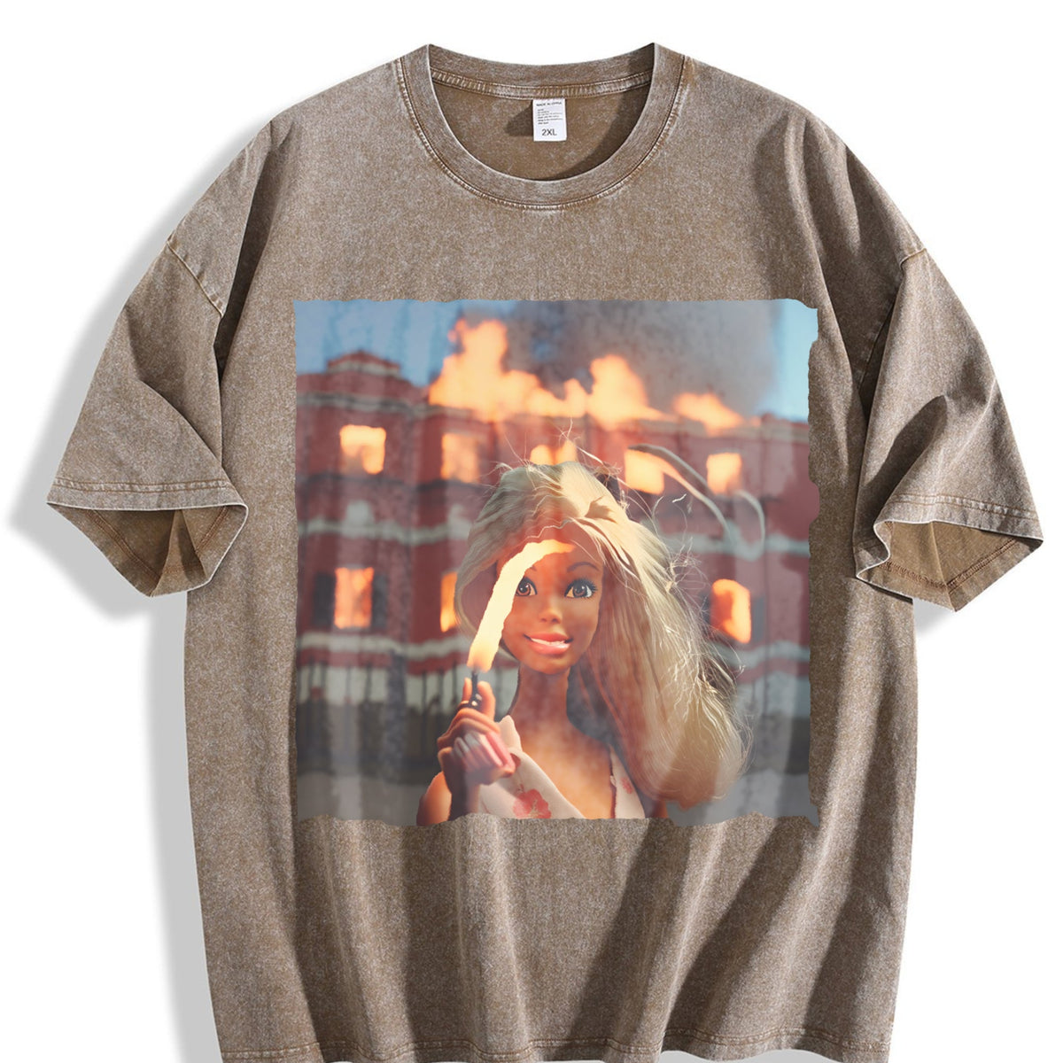 Doll and Burning House Vintage Washed T-Shirt product image 3