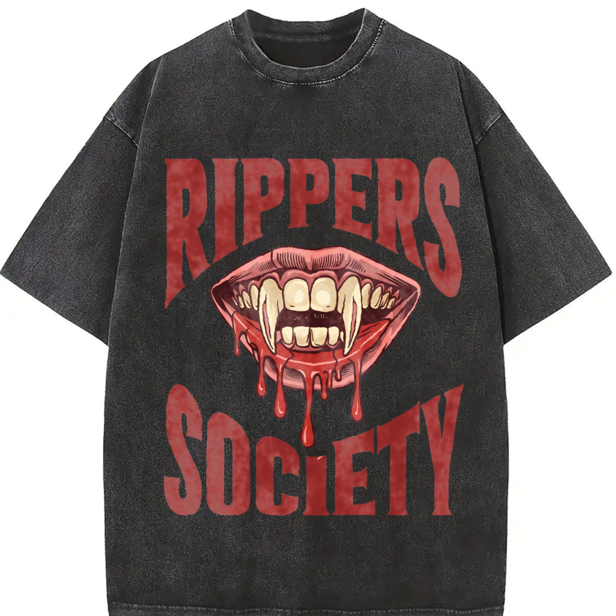 Horror Rippers Society 90s Halloween Vintage Washed T-Shirt product image 2