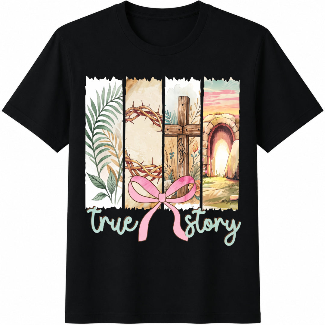 True Story Christian Easter Cotton T-Shirt product image 1