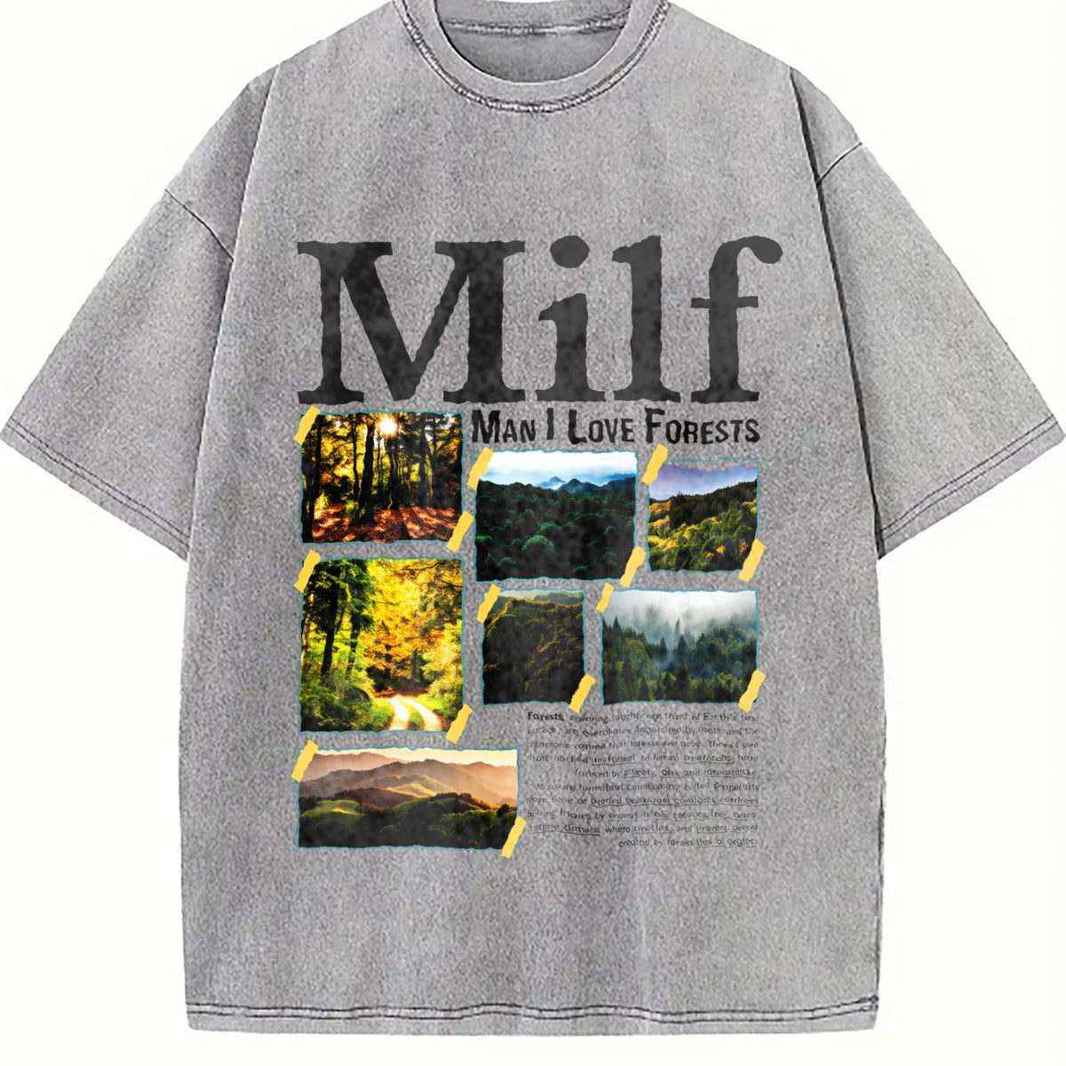 Man I Love Forests Vintage Washed T-Shirt product image 5
