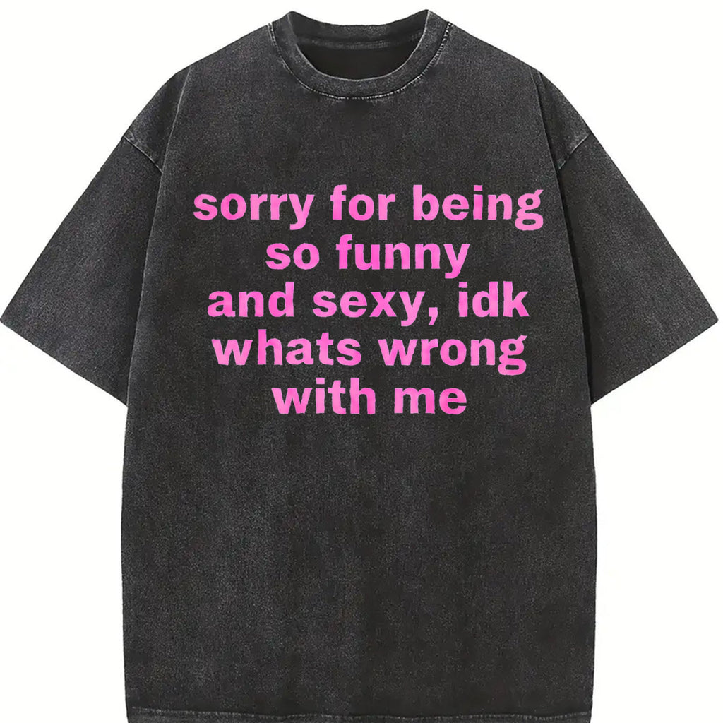 Sorry For Being So Funny And Sexy Vintage Washed T-Shirt product image 2