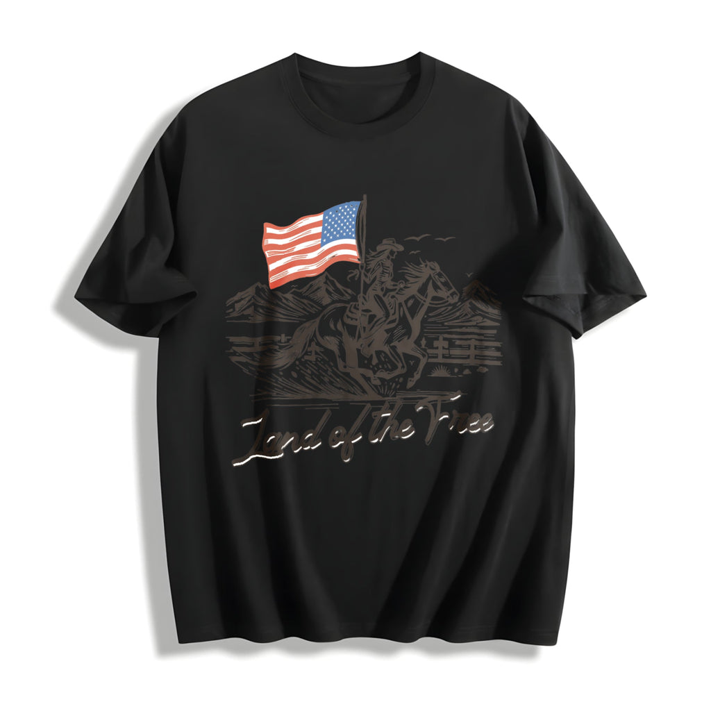 4th Of July Horse Cotton T-Shirt product image 1