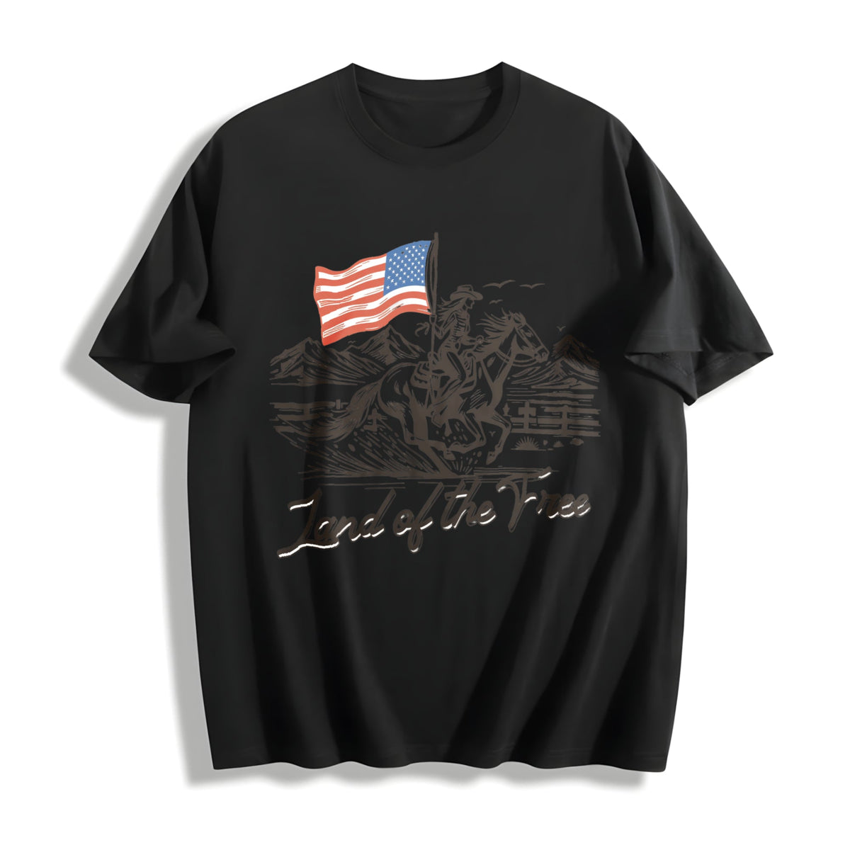 4th Of July Horse Cotton T-Shirt product image 1