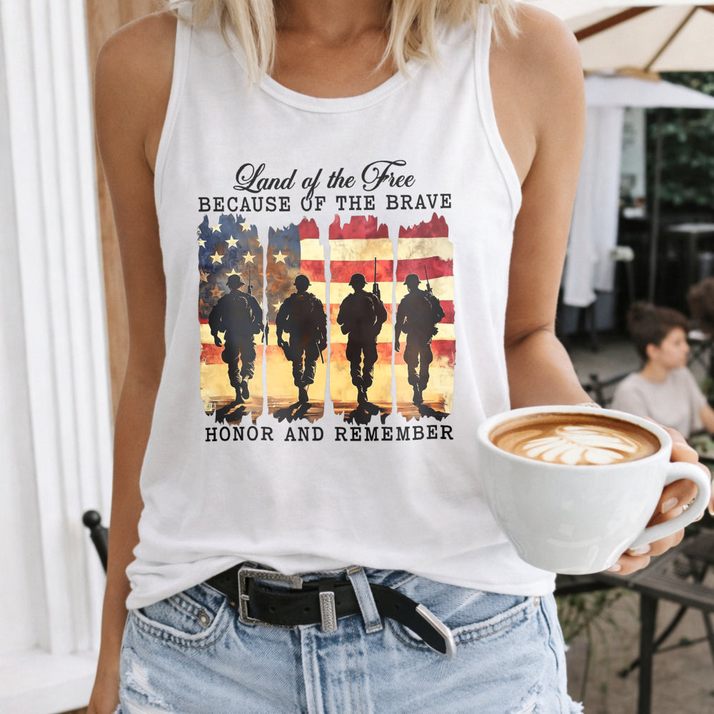 Land Of The Free Because Of The Brave Women's Tank Top