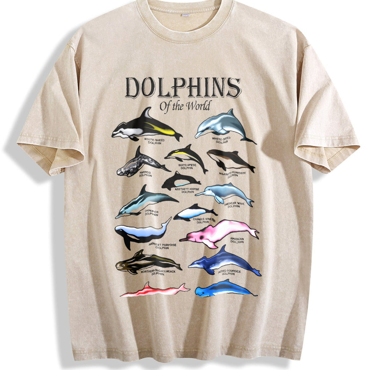Dolphins Of The World Vintage Washed T-Shirt product image 1