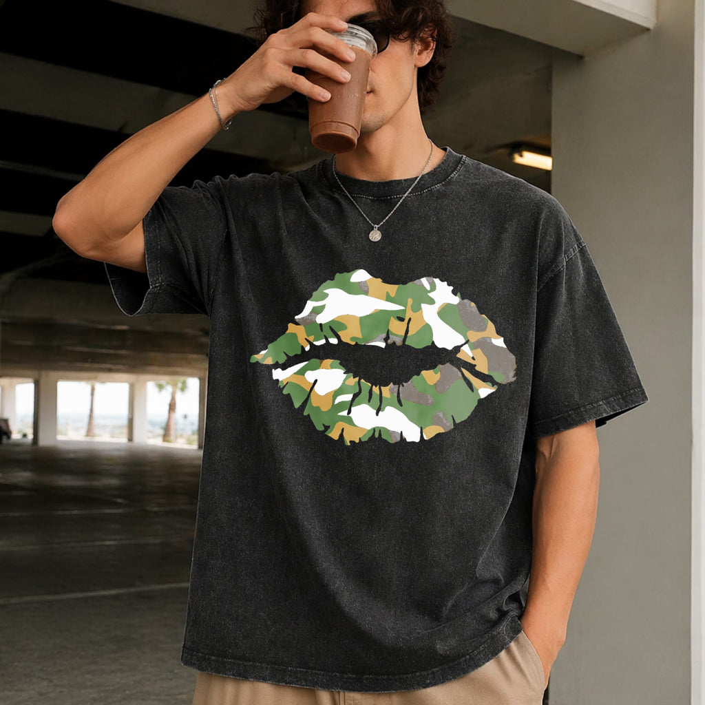 Camo Lip Vintage Washed T-Shirt product image 9