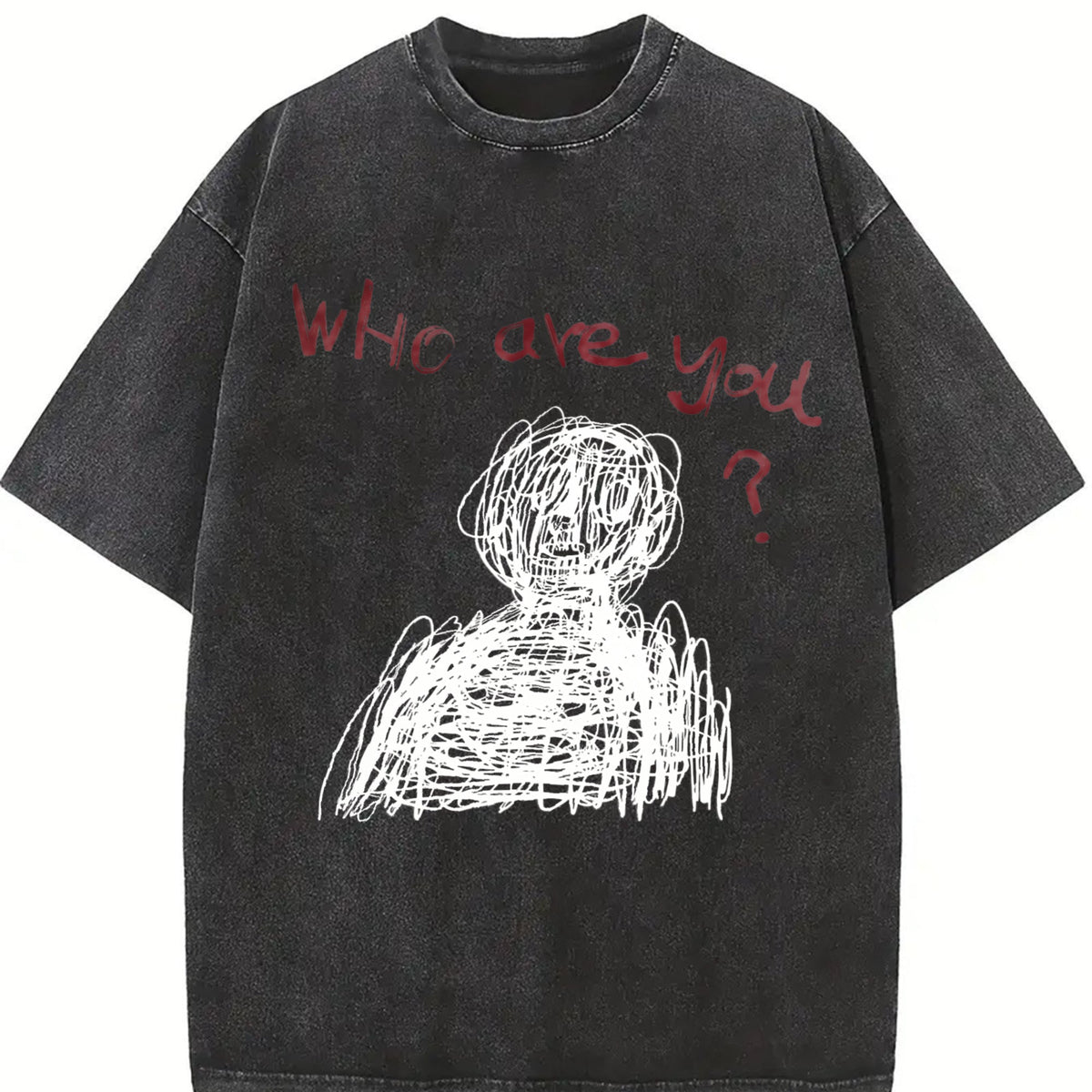 Abstract Who Are You Vintage Washed T-Shirt product image 2