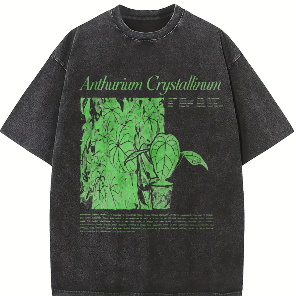 Anthurium Crystallinum Vintage Washed T-Shirt product image 2