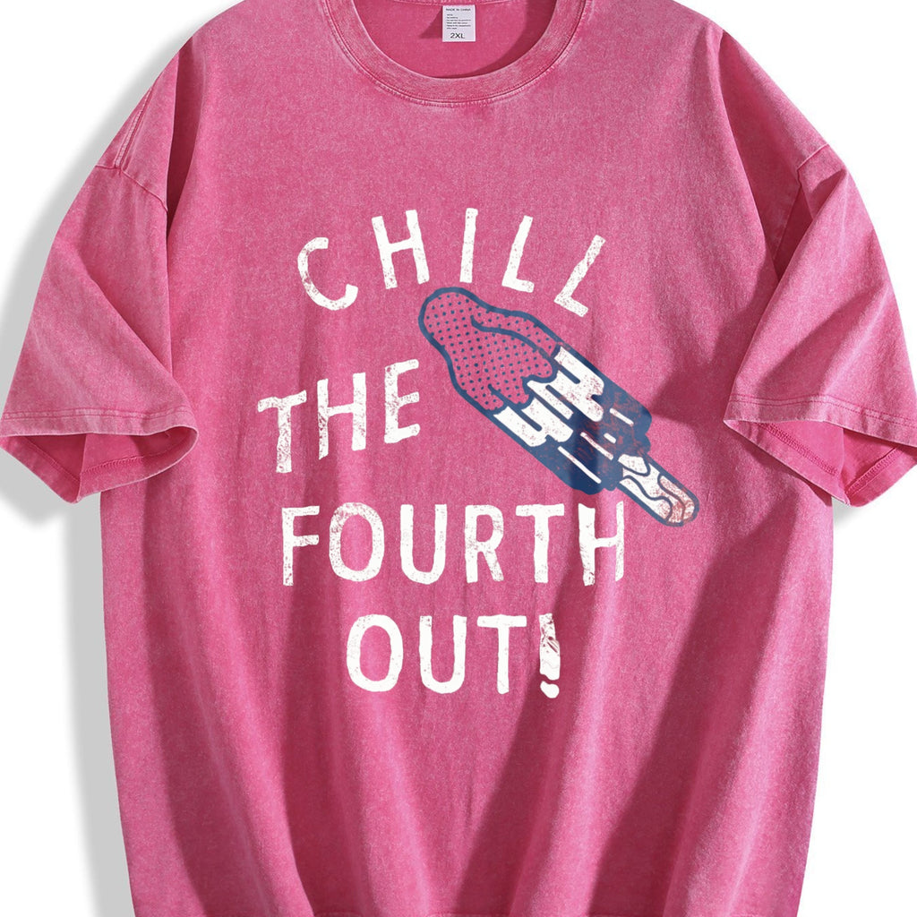 Chill The Fourth Out Funny Of July Popsicle Joke Vintage product image 7