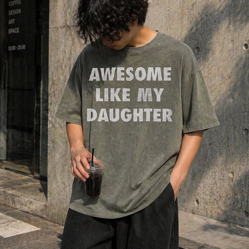 Awesome Like My Daughter Funny Fathers Day Dad Vintage product image 11