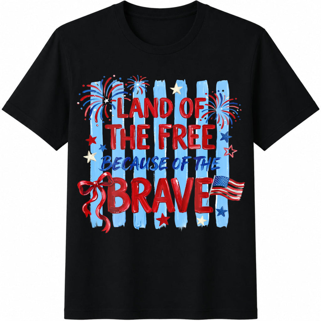 Land Of The Free Because Of Brave Cotton T-Shirt product image 1
