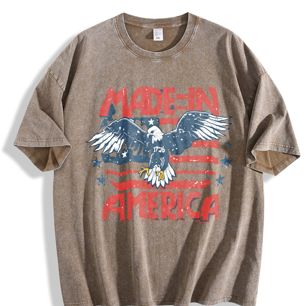 Eagle Made In America 4th Of July Vintage Washed T-Shirt product image 3