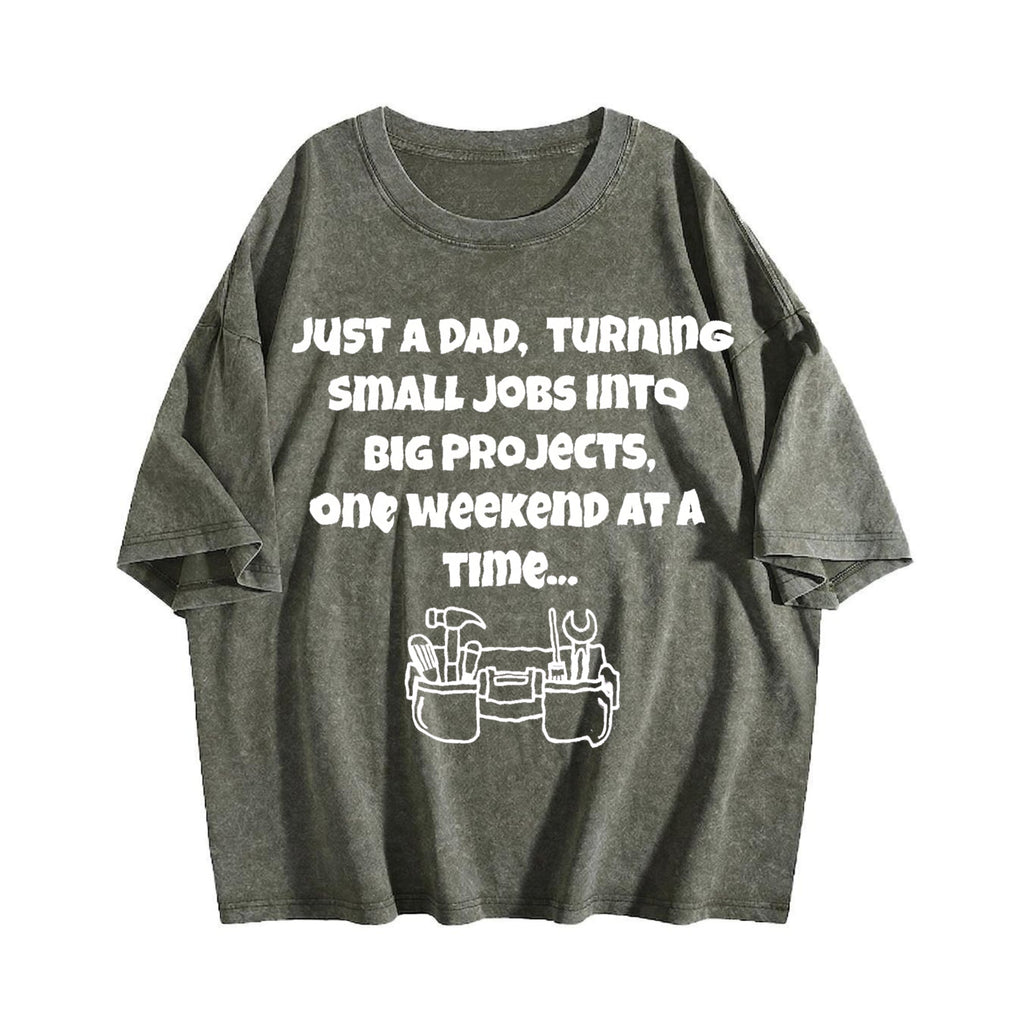 Funny Diy Dad Vintage Washed T-Shirt product image 4