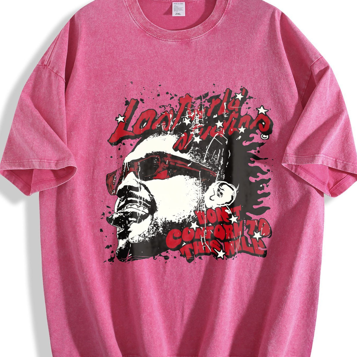 Grunge Hip Hop Man Portrait Muscle Vintage Washed T-Shirt product image 7