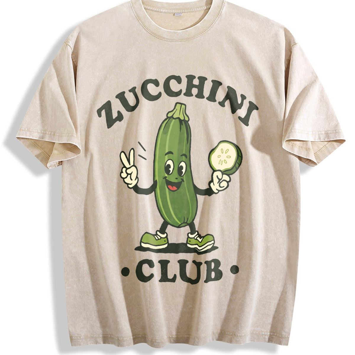 Zucchini Club Funny Veggie Lover Cartoon Vintage Washed product image 1