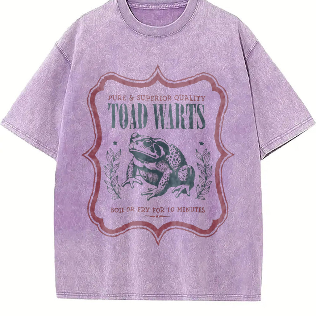 Funny Toad Warts Label 90s Vintage Washed T-Shirt product image 6