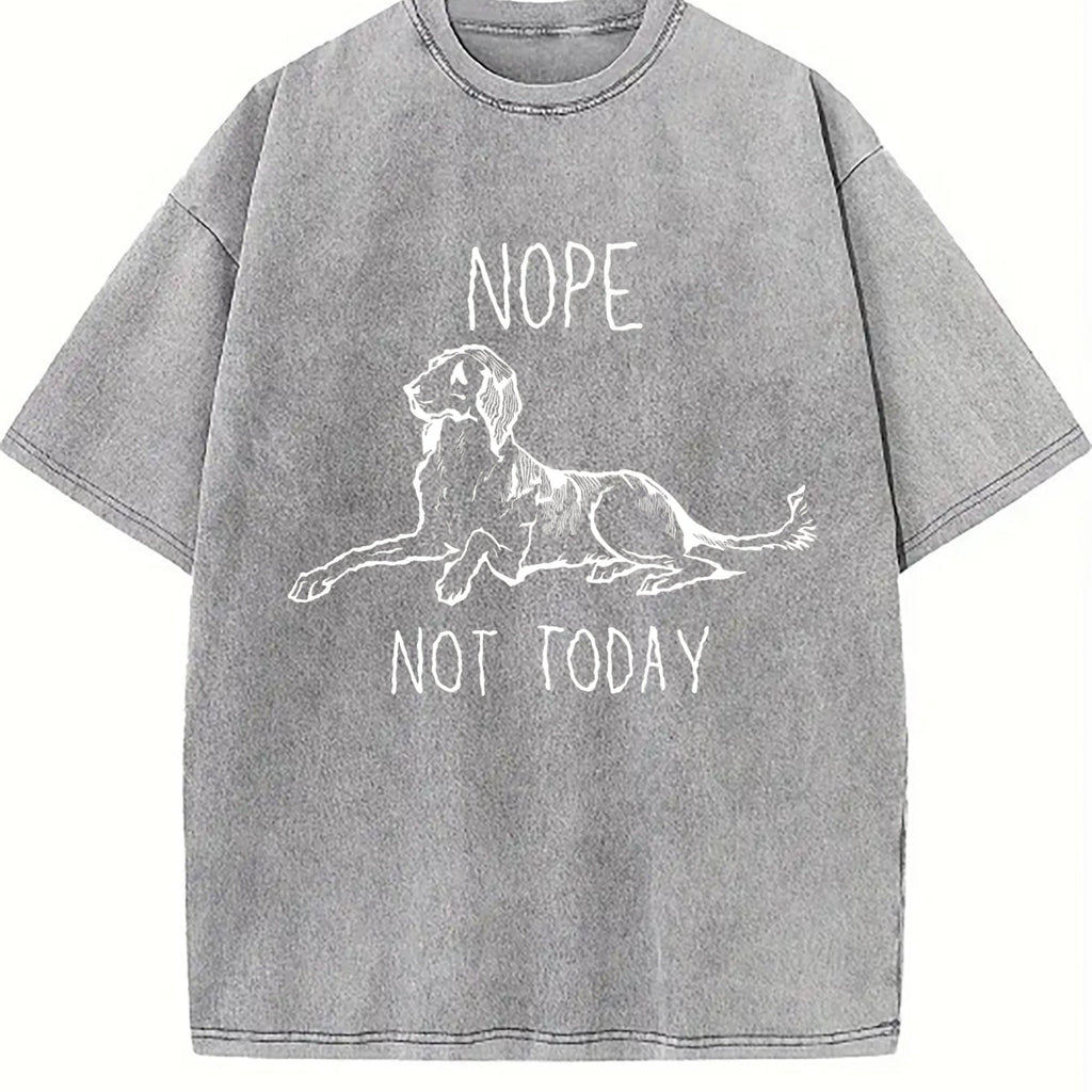 Nope Not Today Funny Dog Lover Vintage Washed T-Shirt product image 5