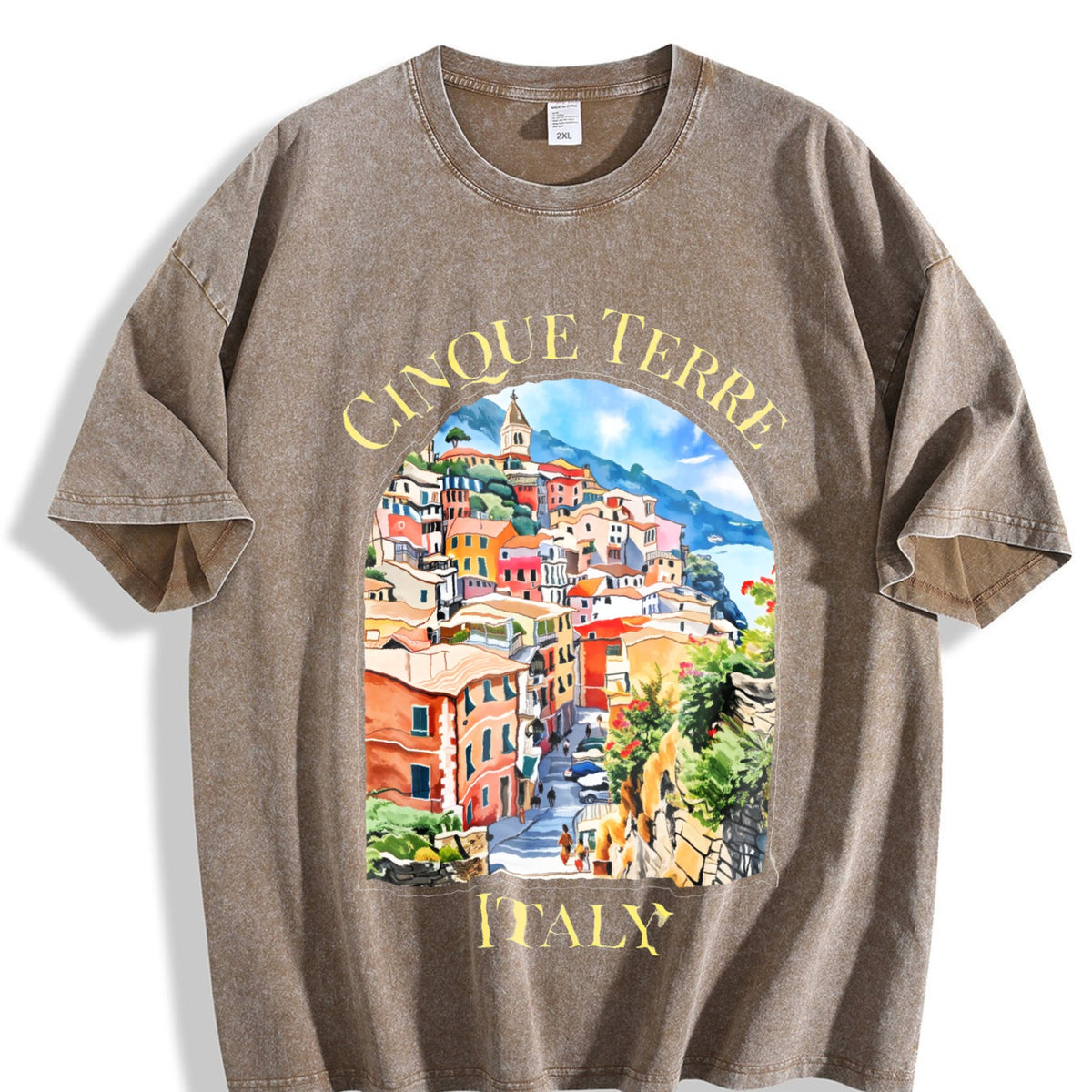 Cinque Terre Italy Vintage Washed T-Shirt product image 3