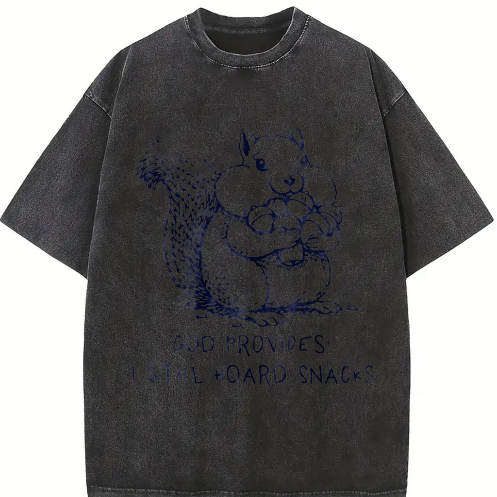 God Provides I Still Hoard Snacks Funny Christian Vintage product image 2