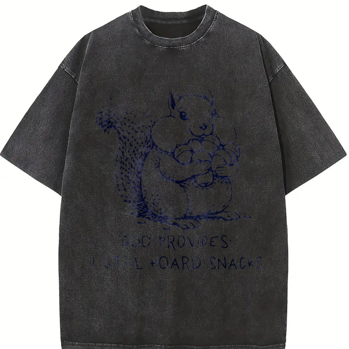God Provides I Still Hoard Snacks Funny Christian Vintage product image 2