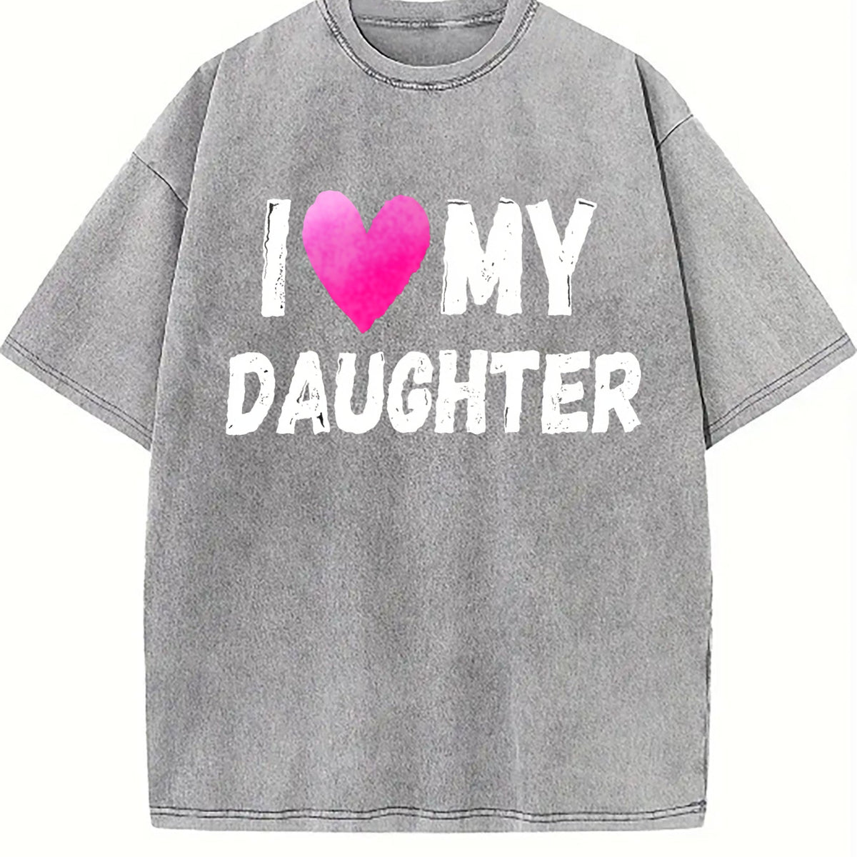 I Love My Daughter Vintage Washed T-Shirt product image 5