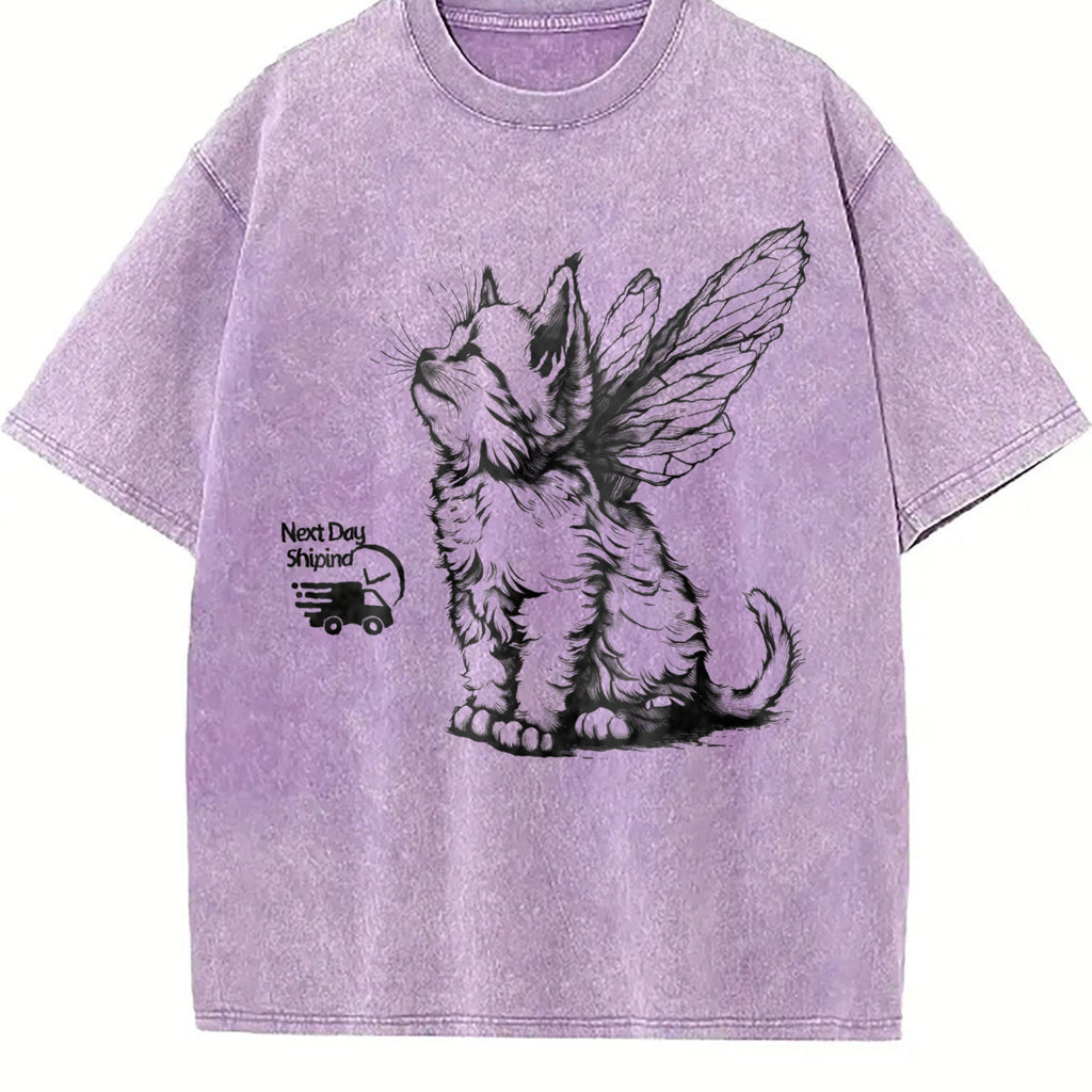 Angel Kitten Vintage Washed T-Shirt product image 6