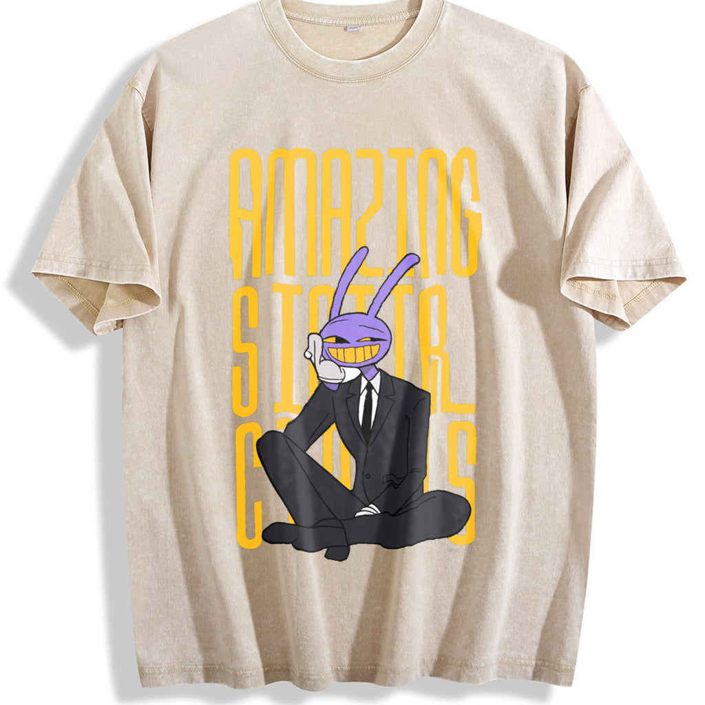 Black The Amazing Digital Circus Jax Vintage Washed T-Shirt product image 1