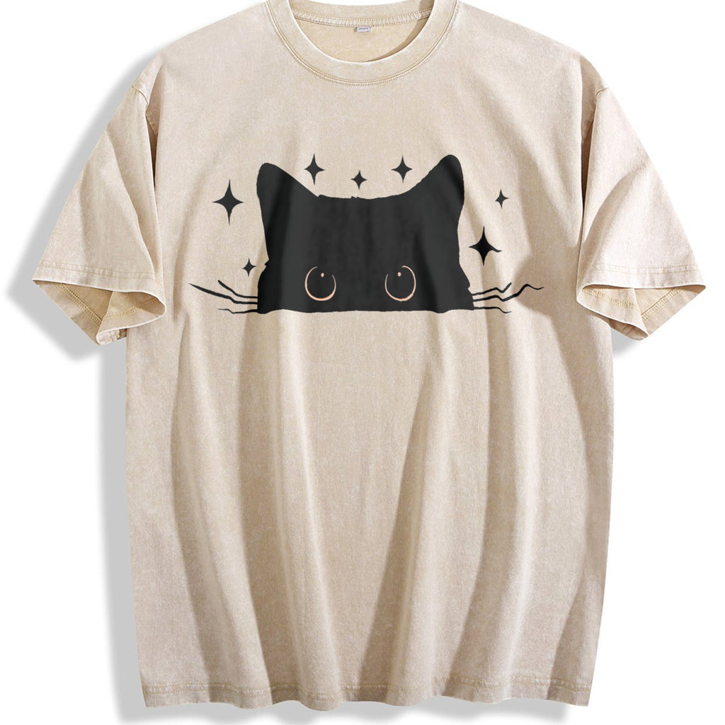 Cat Vintage Washed T-Shirt product image 1