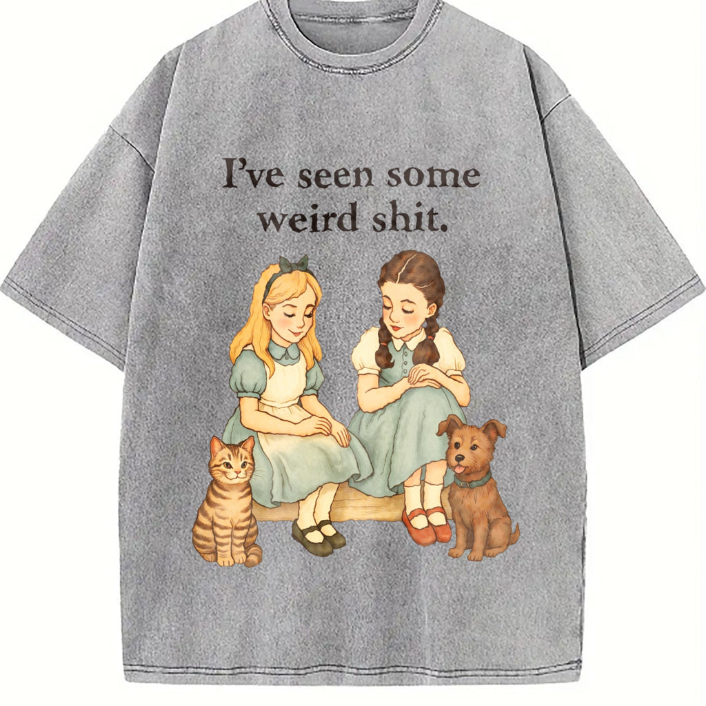 Funny Cat Dog Vintage Washed T-Shirt product image 5