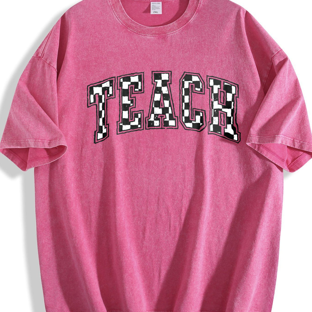 Checkered Teacher Vintage Washed T-Shirt product image 7