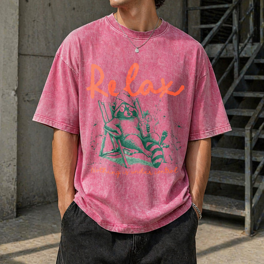 Chill Raccoon Vintage Washed T-Shirt product image 7
