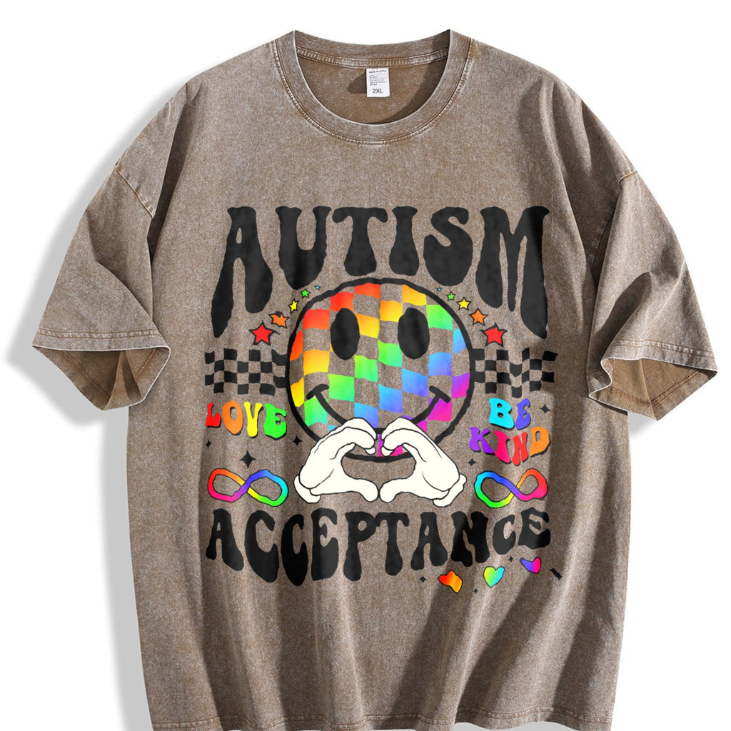 Autism Acceptance Vintage Washed T-Shirt product image 3
