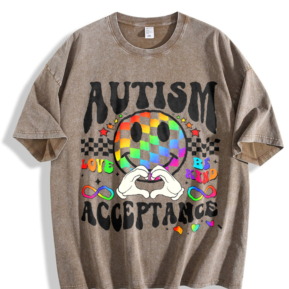 Autism Acceptance Vintage Washed T-Shirt product image 3