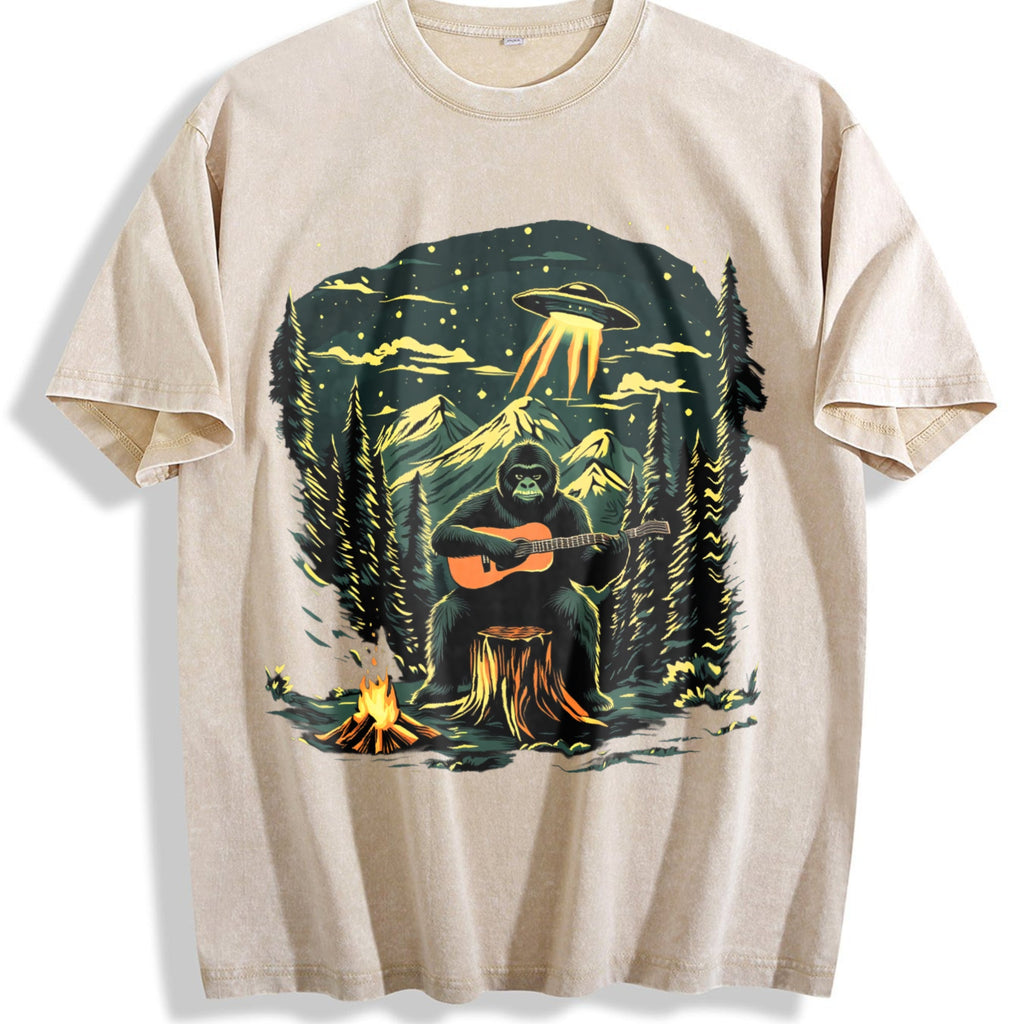 Gorilla Making Music Vintage Washed T-Shirt product image 1